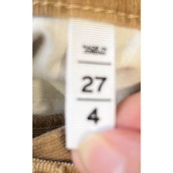 Made and Loved LOFT Corduroy High Waist Skinny Pants Size 4 27 Light Brown GORP - Picture 8 of 10